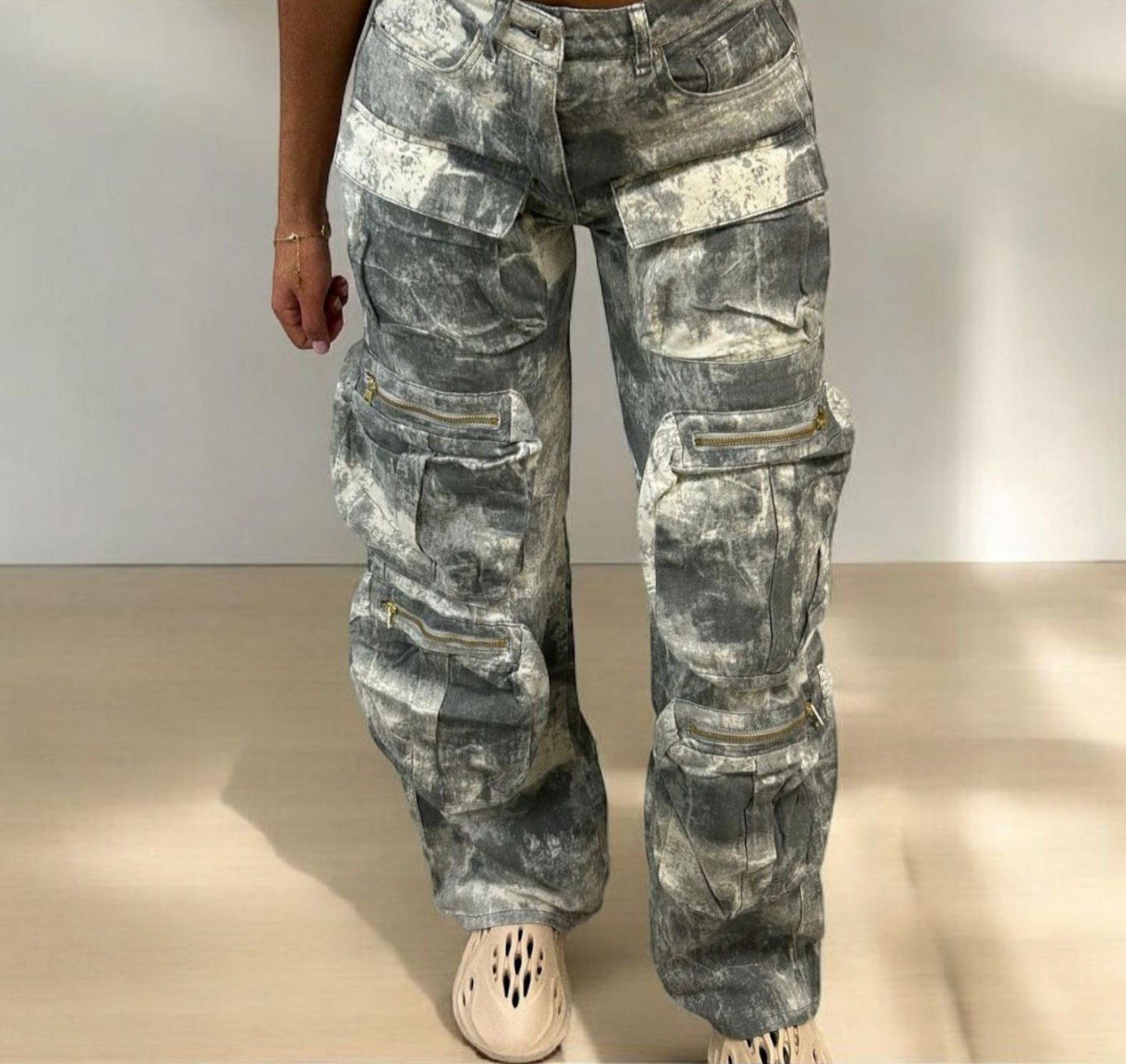 Multi Pocket Oversized Cargo Jeans